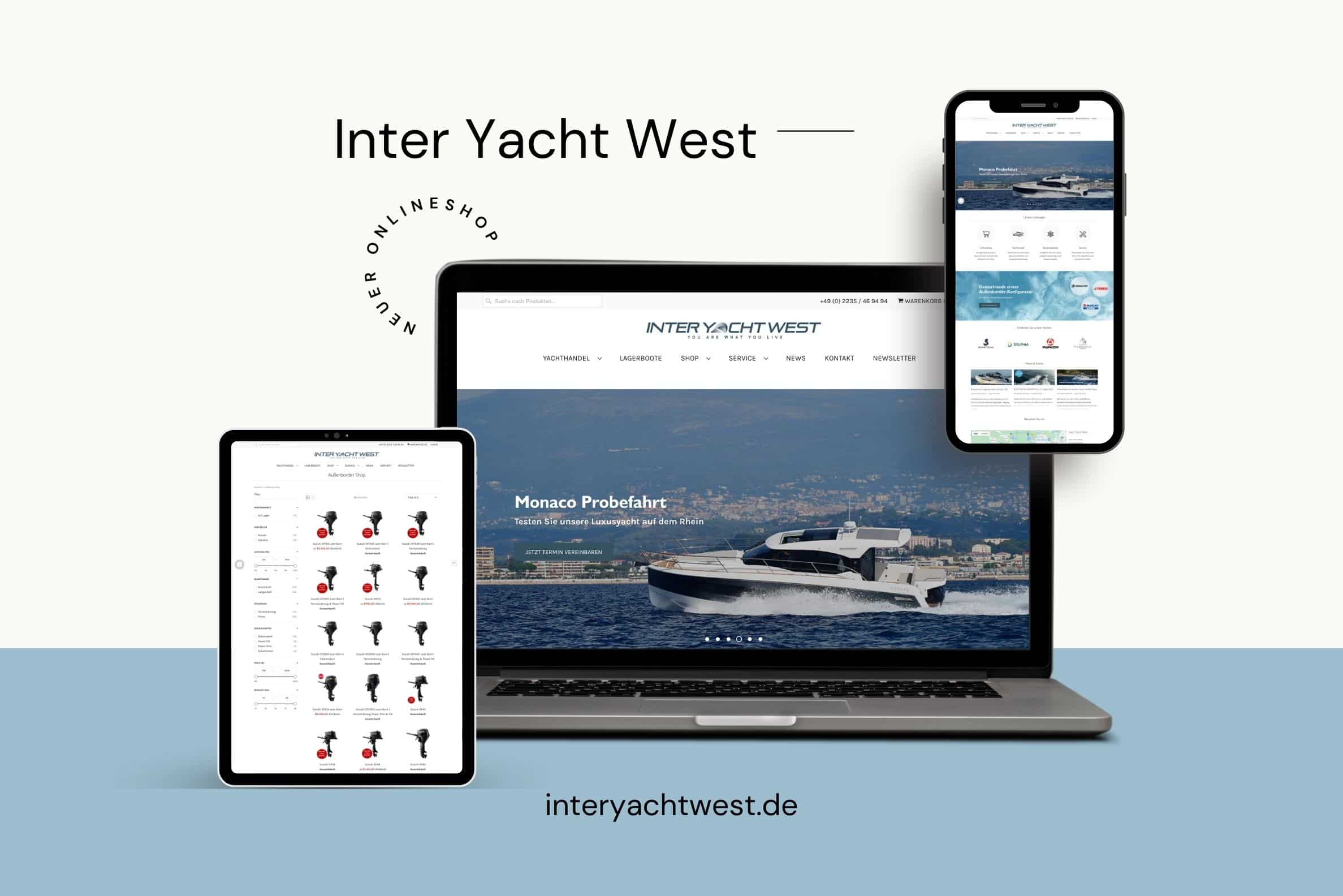Onlineshop Mockup Inter Yacht West
