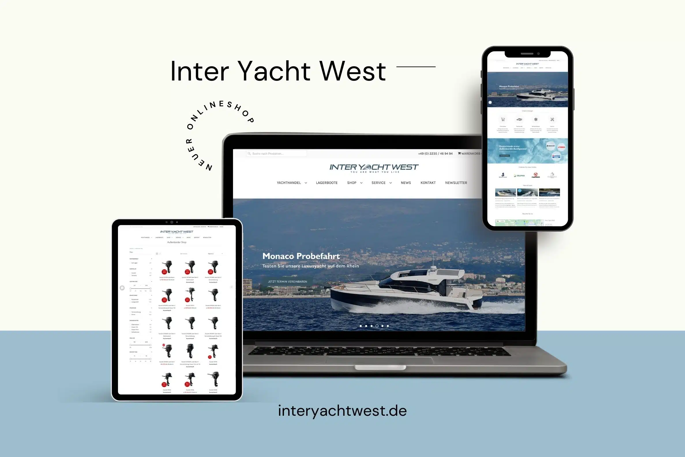 Onlineshop Mockup Inter Yacht West