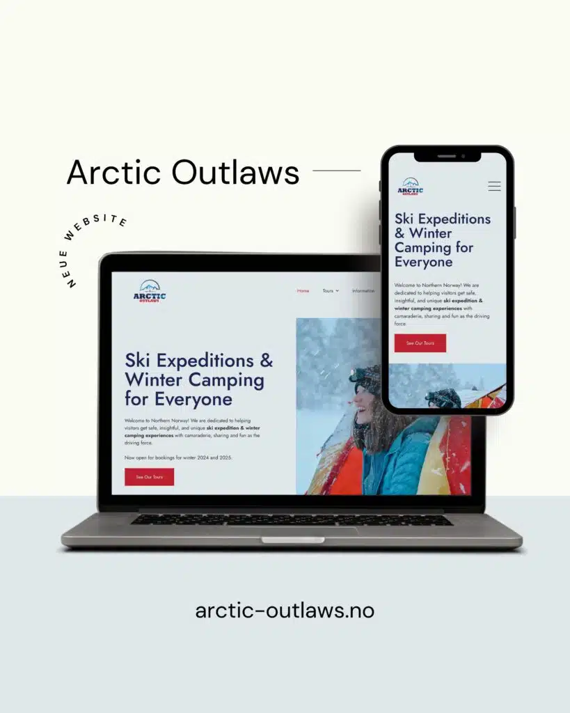 Website Mockup Arctic Outlaws