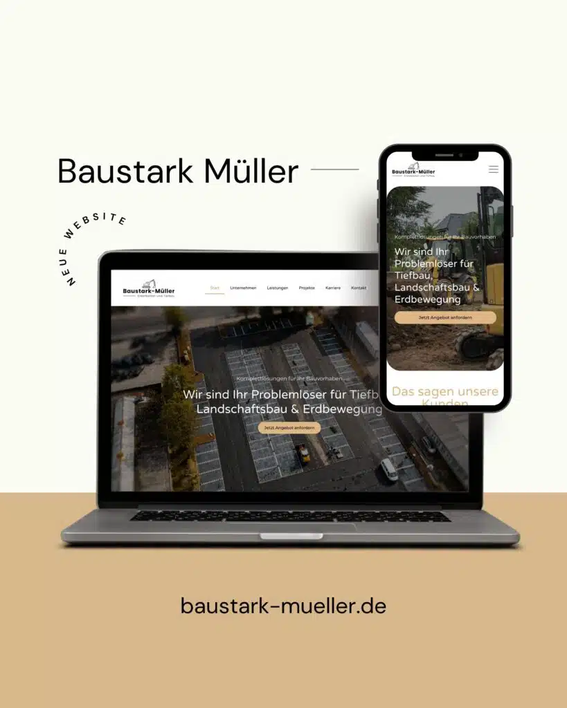 Website Mockup Baustark Müller