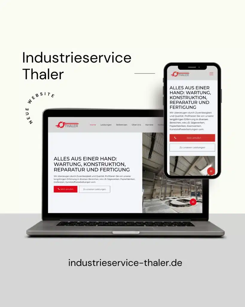 Website Mockup Industrieservice Thaler