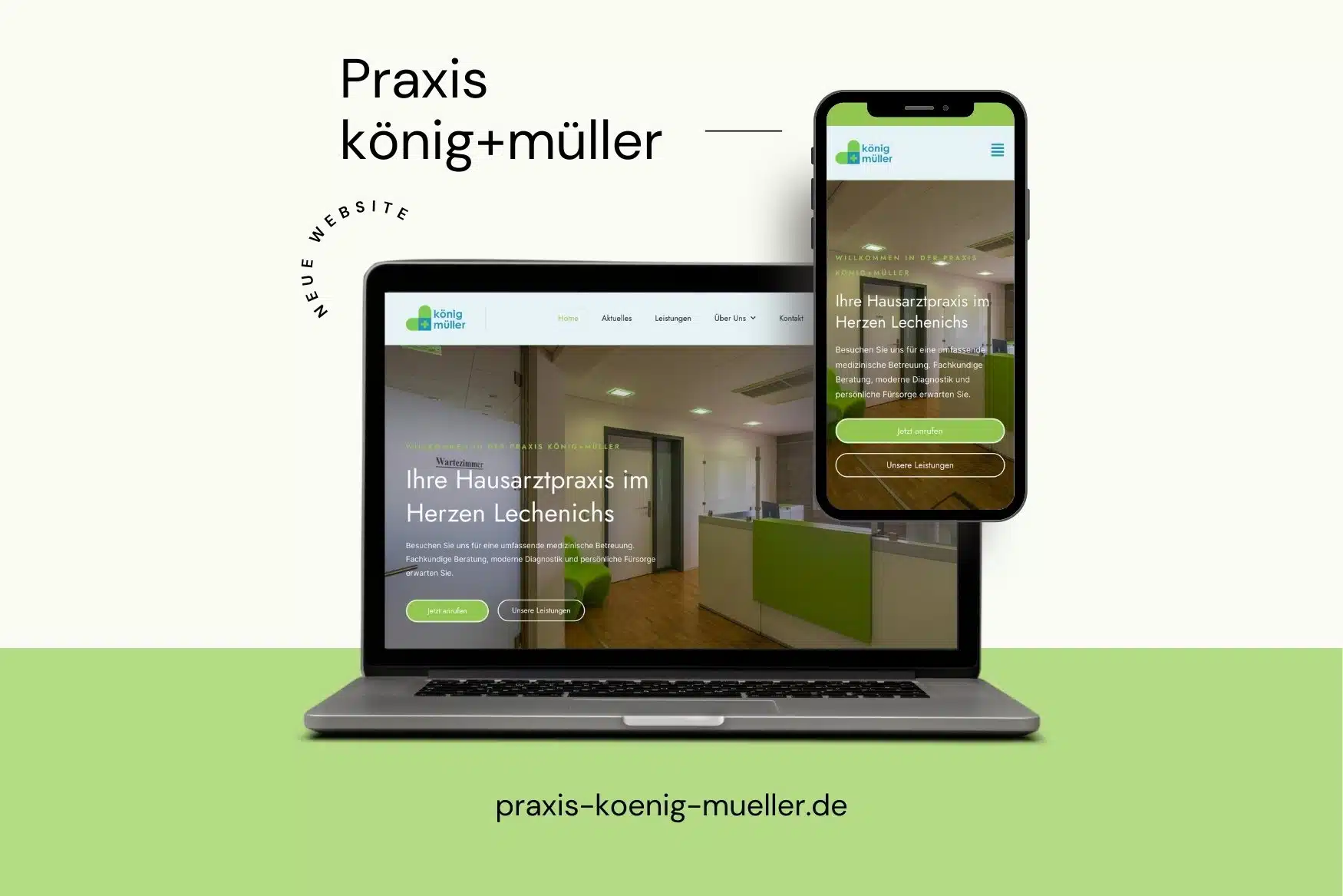 Website Mockup Praxis könig+müller