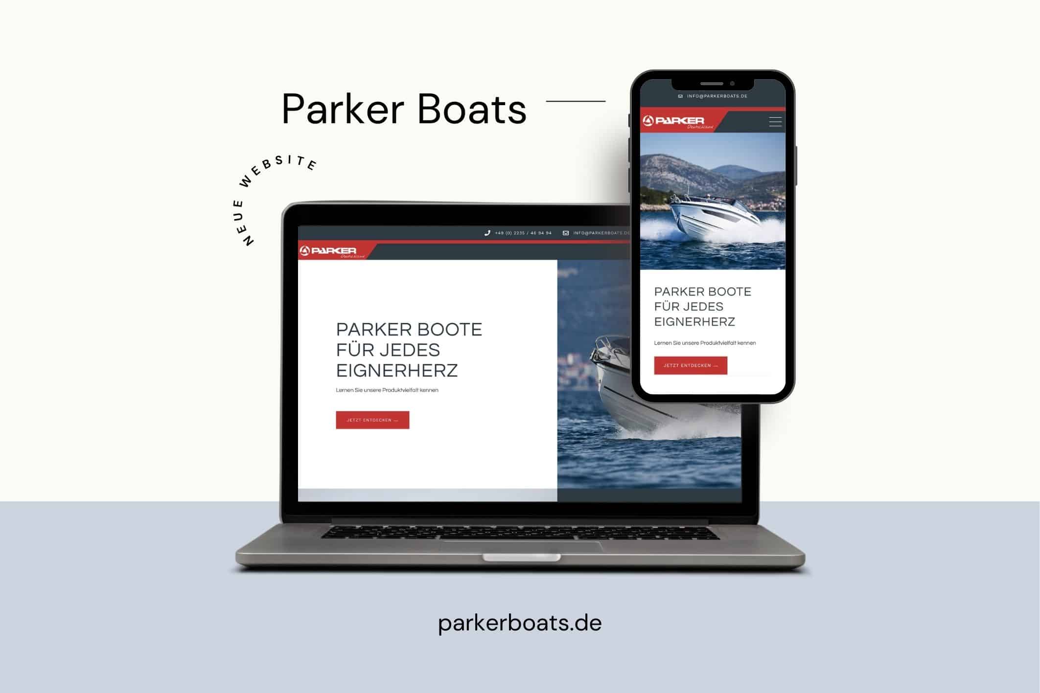 Website Mockup Parker Boats
