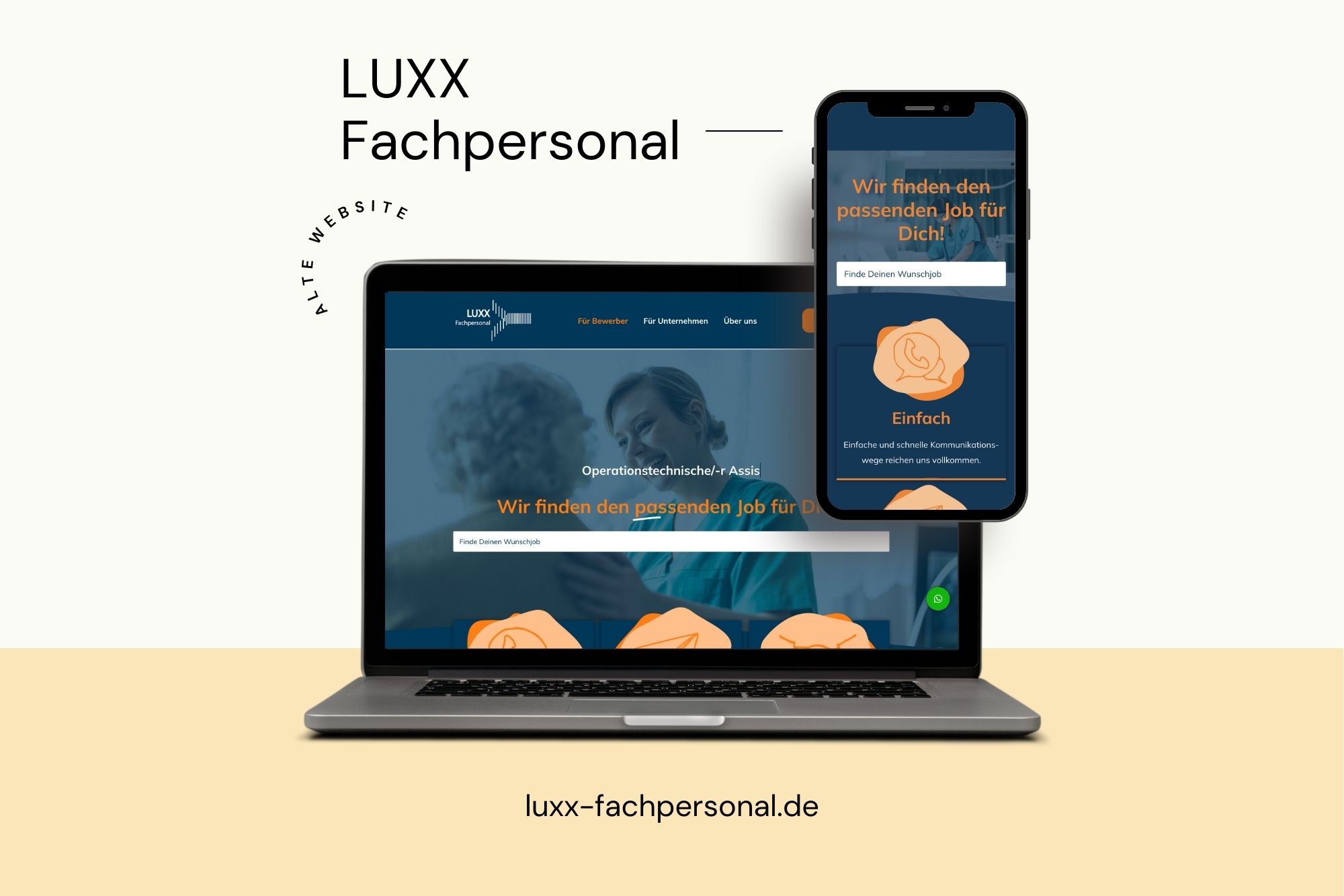 LUXX Fachpersonal Website Vorher